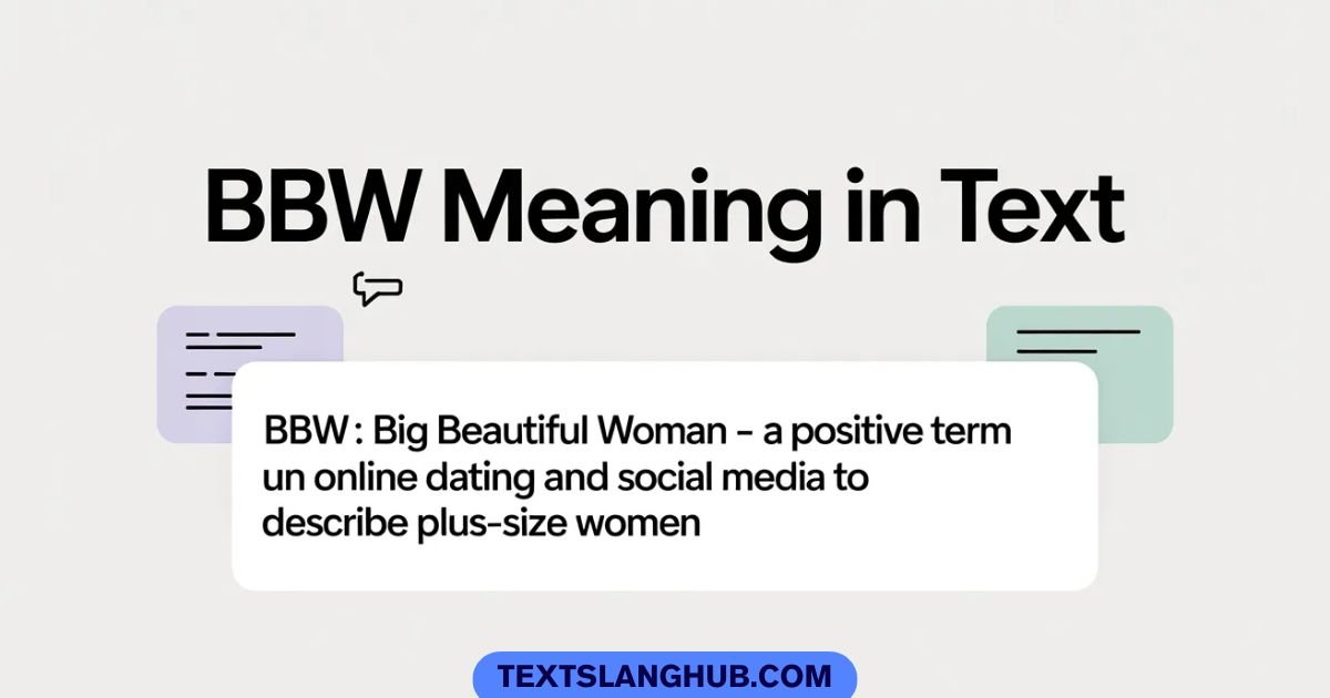 bbw meaning in text