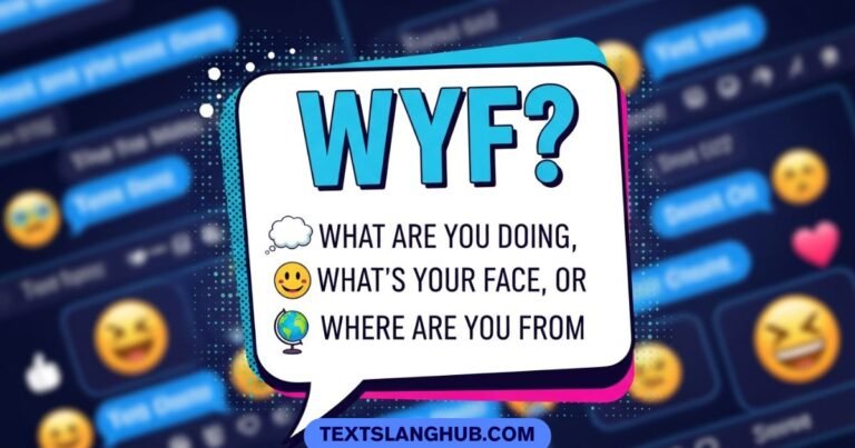WYF meaning in text shown in a chat conversation