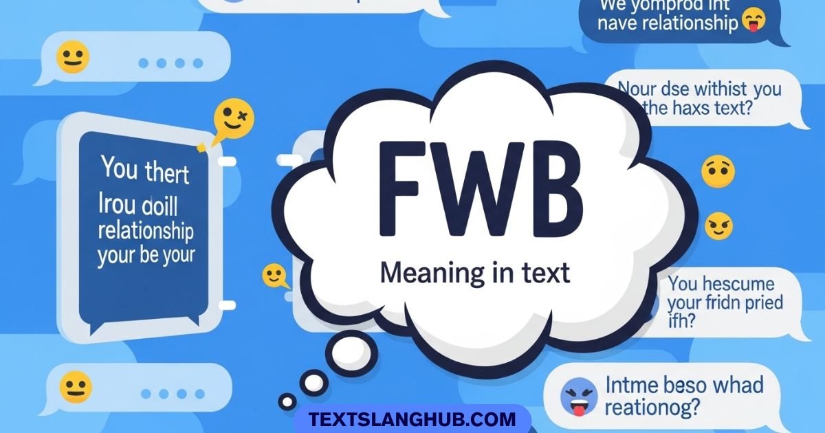 FWB meaning in text shown in a chat message example