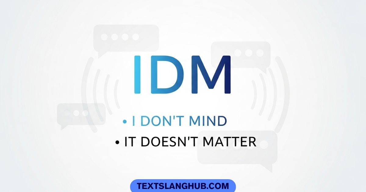 idm meaning in text