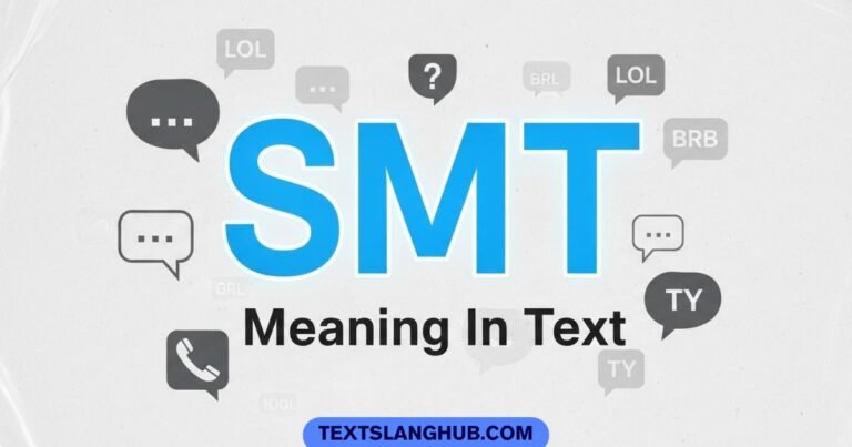 smt meaning in text shown in a chat conversation example