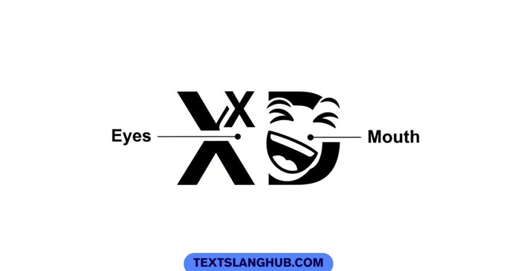 xd meaning in text showing laughing face expression