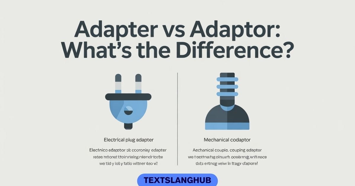 Adapter vs Adaptor