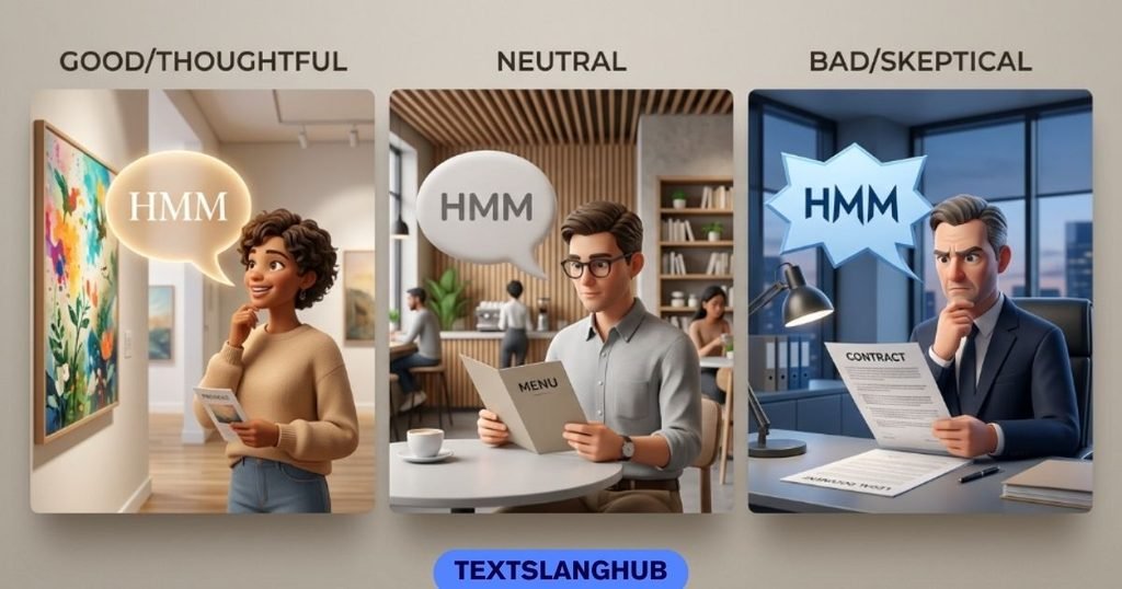 Is "hmm" good, bad, or neutral?