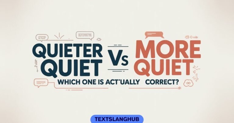 Quieter vs More Quiet