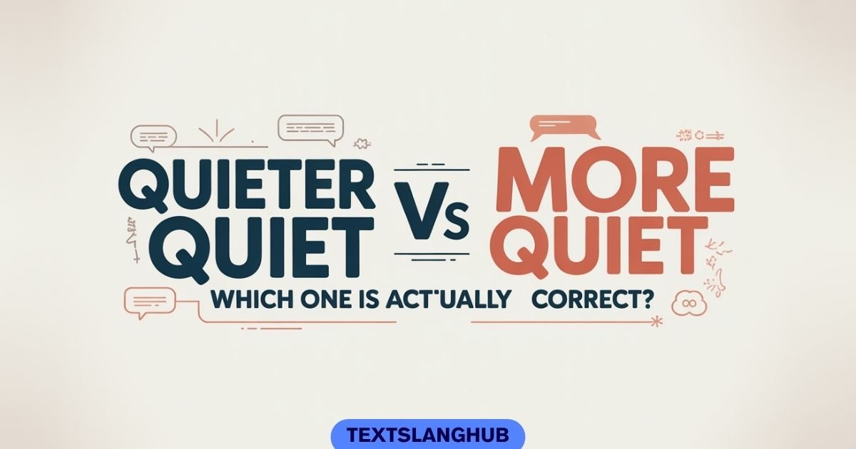 Quieter vs More Quiet