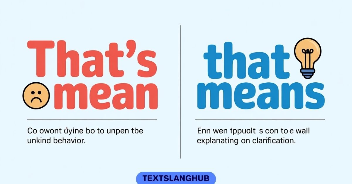 That's Mean vs That Means