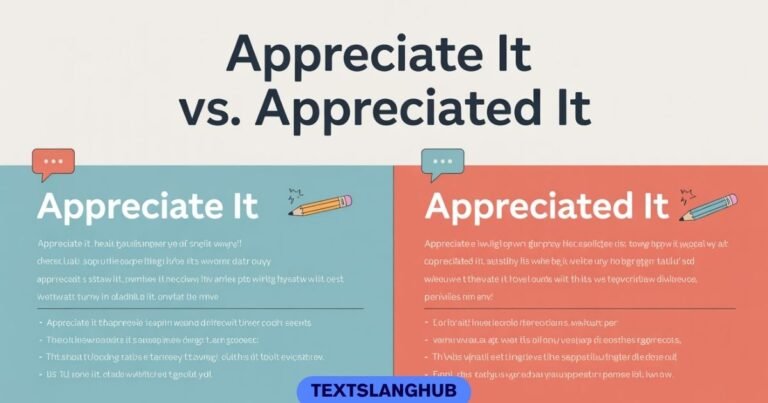 Appreciate It vs Appreciated It