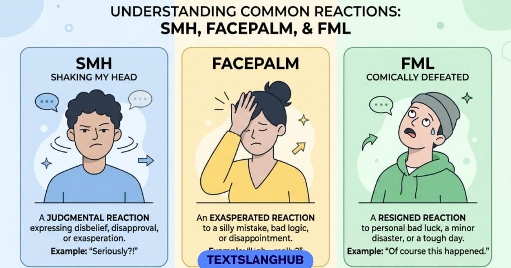 SMH vs facepalm vs FML
