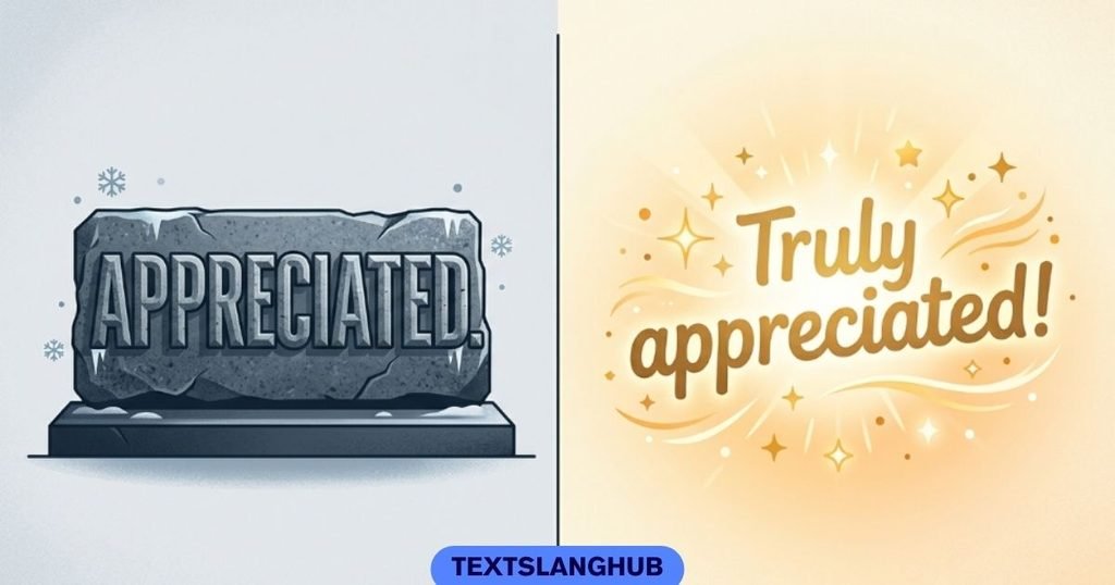 Watch out for the one-word "Appreciated"